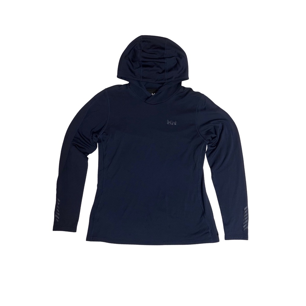 HELLY HANSEN Lifa Active Solen Hoodie Women's Large Blue Sun Protection Hiking